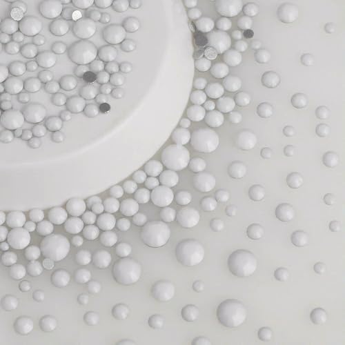 SS3-SS20, Glitzerglas, runde Strasssteine in verschiedenen Größen, silberne Unterseite, kein Hotfix, kleine Kristalle für Nagelkunst, Kleidungsdekoration, Porzellanweiß, SS3-SS20, 1440 Stück SS3-SS20, Glitzerglas, runde Strasssteine in verschiedenen Größen, silberne Unterseite, kein Hotfix, kleine Kristalle für Nagelkunst, Kleidungsdekoration, Porzellanweiß, SS3-SS20, 1440 Stück von QOVBD