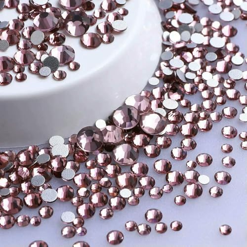 SS3-SS20, Glitzerglas, runde Strasssteine in verschiedenen Größen, silberne Unterseite, nicht Hotfix, kleine Kristalle für Nagelkunst, Kleidungsdekoration, He SS3-SS20, Glitzerglas, runde Strasssteine in verschiedenen Größen, silberne Unterseite, nicht Hotfix, kleine Kristalle für Nagelkunst, Kleidungsdekoration, He von QOVBD
