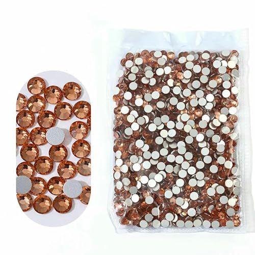 SS3~SS20 Superhelle Kristallglas-Strasssteine, flache Rückseite, SS3-SS8, nicht HotFix, flache Rückseite für Nagelkunst-Dekorationen, Champagner, SS3, 1440 Stück SS3~SS20 Superhelle Kristallglas-Strasssteine, flache Rückseite, SS3-SS8, nicht HotFix, flache Rückseite für Nagelkunst-Dekorationen, Champagner, SS3, 1440 Stück von QOVBD