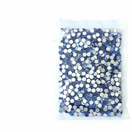 SS3~SS20 Superhelle Kristallglas-Strasssteine, flache Rückseite, SS3-SS8, nicht HotFix, flache Rückseite für Nagelkunst-Dekorationen, Hellsaphir, SS10, 1440 Stück von QOVBD