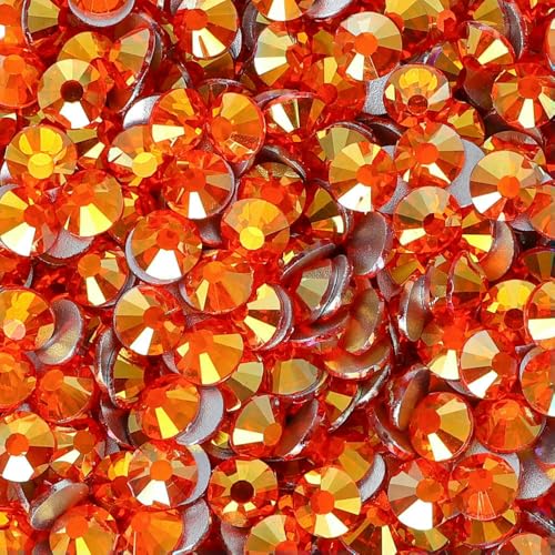 SS3-SS30 Blaue Fee, nicht Hotfix-Strasssteine, flache Rückseite, Kristalle, Steine, Nagel-Edelsteine, zum Aufkleben auf Diamant-Strass, DIY-Dekorationszubehör – Feuer-Phöni von QOVBD