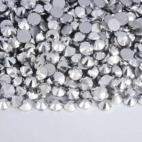 SS3-SS30 Jet Hematite Farbe Strasssteine für Nail Art, flache Rückseite, nicht Hotfix, zum Aufkleben, Nail Art, Strass, Gym Dress F0246-Mine Silver-SS30-288 Stück SS3-SS30 Jet Hematite Farbe Strasssteine für Nail Art, flache Rückseite, nicht Hotfix, zum Aufkleben, Nail Art, Strass, Gym Dress F0246-Mine Silver-SS30-288 Stück von QOVBD