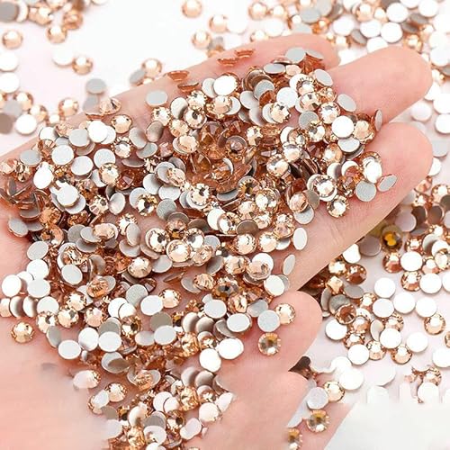 SS4-SS30 Bunte, nicht Hotfix-Strasssteine, Glitzer-Kristall, zum Aufkleben, Strass-Diamant-Strasssteine für Kleidungsstücke, Nagelkunst-Dekorationen-Champagner-SS16-1440 Stück von QOVBD