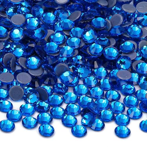 SS6-SS30 Blaue Serie Glaskristall-Strasssteine, Hotfix, flache Rückseite, zum Aufbügeln, für Hochzeitskleider, Stoff, Kleidung, Dekoration – Capriblau – SS30 – 288 Stück SS6-SS30 Blaue Serie Glaskristall-Strasssteine, Hotfix, flache Rückseite, zum Aufbügeln, für Hochzeitskleider, Stoff, Kleidung, Dekoration – Capriblau – SS30 – 288 Stück von QOVBD