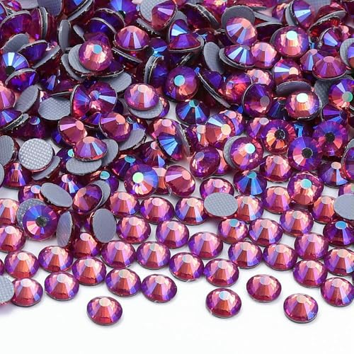 SS6-SS30 Mehrfarbige Glaskristall-AB-Strasssteine, Hotfix-Flatback-Aufbügelsteine für Hochzeitskleider und Kleidungsdekoration-Rose AB-SS30-288 Stück SS6-SS30 Mehrfarbige Glaskristall-AB-Strasssteine, Hotfix-Flatback-Aufbügelsteine für Hochzeitskleider und Kleidungsdekoration-Rose AB-SS30-288 Stück von QOVBD