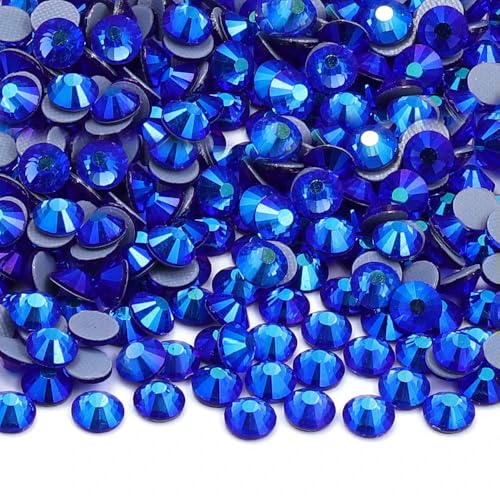 SS6-SS30 Mehrfarbige Glaskristall-AB-Strasssteine, Hotfix-Flatback-Aufbügelsteine für Hochzeitskleider und Kleidungsdekoration - Saphir AB-SS12-1440 Stück SS6-SS30 Mehrfarbige Glaskristall-AB-Strasssteine, Hotfix-Flatback-Aufbügelsteine für Hochzeitskleider und Kleidungsdekoration - Saphir AB-SS12-1440 Stück von QOVBD
