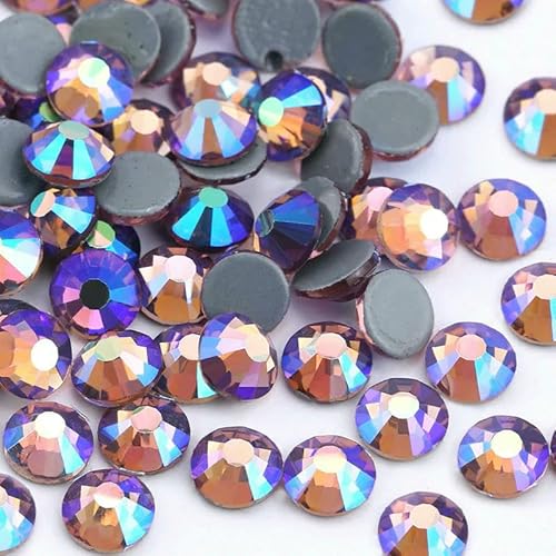 SS6-SS30 Mehrfarbiger Crystal AB Hot Fix Strass Kristall Super Glitter Strass Aufbügel-Strasssteine für Nailart Stoff Kleidungsstück-Hellblau AB-SS20-1440 Stück SS6-SS30 Mehrfarbiger Crystal AB Hot Fix Strass Kristall Super Glitter Strass Aufbügel-Strasssteine für Nailart Stoff Kleidungsstück-Hellblau AB-SS20-1440 Stück von QOVBD