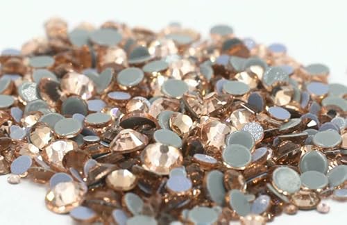 SS6-SS30 Neueste Crystal AB Better Hot Fix Strasssteine, Glas-Strass-Hotfix-Strasssteine zum Aufbügeln, Nähen und Stoffdekorationen-Hellpfirsich-ss20 1440 Stück von QOVBD