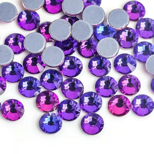 SS6-SS30 Neueste Crystal AB Better Hot Fix Strasssteine, Glas-Strass-Hotfix-Strasssteine zum Aufbügeln, Nähen und Stoffdekorationen-Lila Samt-ss30 288 Stück SS6-SS30 Neueste Crystal AB Better Hot Fix Strasssteine, Glas-Strass-Hotfix-Strasssteine zum Aufbügeln, Nähen und Stoffdekorationen-Lila Samt-ss30 288 Stück von QOVBD