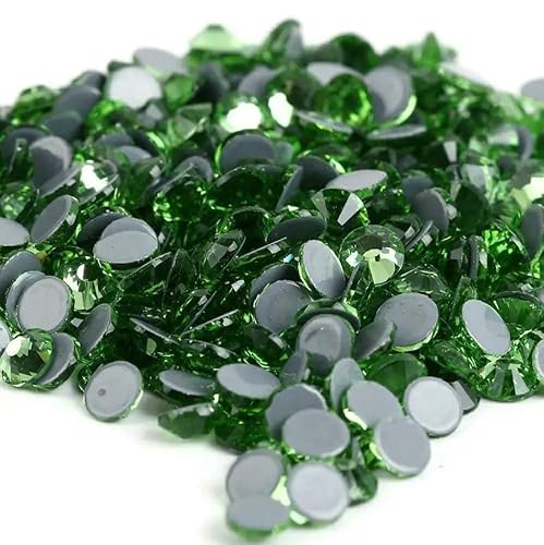 SS6-SS30 Neueste Crystal AB Better Hot Fix Strasssteine, Glas-Strass-Hotfix-Strasssteine zum Aufbügeln, Nähen und Stoffdekorationen-Peridot-ss6 1440 Stück von QOVBD