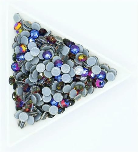 SS6-SS30 Neueste Crystal AB Better Hot Fix Strasssteine, Glas-Strass-Hotfix-Strasssteine zum Aufbügeln, Nähen und Stoffdekorationen-Vulkan-ss10 1440 Stück von QOVBD