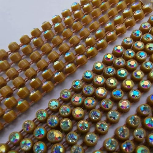 SS8 Strassbesatz, AB-Kristall-Strass, 9,1 m, Kette-90 von QOVBD
