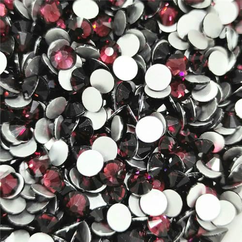 Strasssteinchen in SS3~SS20, Kristall, kein Hotfix, superhell, Glas-Strassstein, DIY-Nagelkunst-Dekorationen, Amethyst, SS20, 1440 Stück von QOVBD