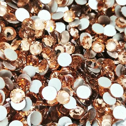 Strasssteinchen in den Größen SS3~SS20, Kristall, kein Hotfix, superhell, Glas-Strassstein, DIY-Nagelkunst-Dekorationen, Champagner, SS6, 1440 Stück von QOVBD