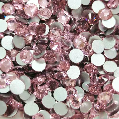 Strasssteinchen in den Größen SS3~SS20, Kristall, kein Hotfix, superheller Glas-Strass, DIY-Nagelkunst-Dekorationen, Hellrosa, SS20, 1440 Stück Strasssteinchen in den Größen SS3~SS20, Kristall, kein Hotfix, superheller Glas-Strass, DIY-Nagelkunst-Dekorationen, Hellrosa, SS20, 1440 Stück von QOVBD