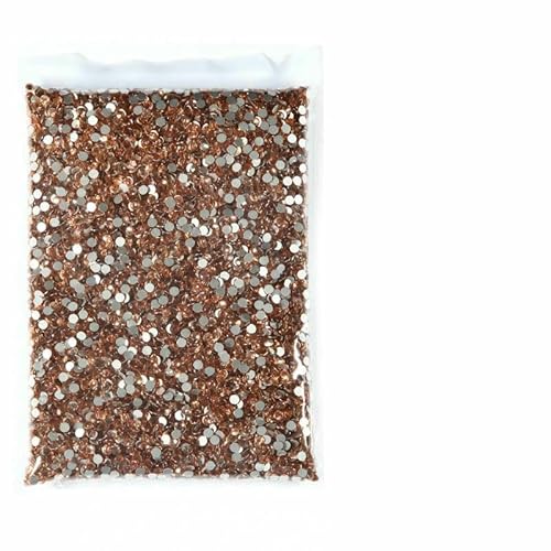 Strasssteine, 14400 Stück, Großhandel in Großpackungen, SS3–SS20, flache Rückseite, nicht Hotfix-Strasssteine, Glitzerkristall für Nägel, Champagner, SS12, 14400 Stück von QOVBD