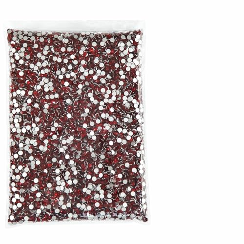 Strasssteine, 14400 Stück, Großhandel in Großpackungen, SS3–SS20, flache Rückseite, nicht Hotfix-Strasssteine, Glitzerkristall für Nägel, DK Siam, SS5, 14400 Stück von QOVBD