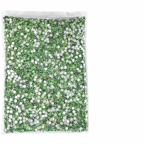 Strasssteine, 14400 Stück, Großhandel in Großpackungen, SS3–SS20, flache Rückseite, nicht Hotfix-Strasssteine, Glitzerkristall für Nägel, Helles Peridot, SS8, 14400 Stück von QOVBD