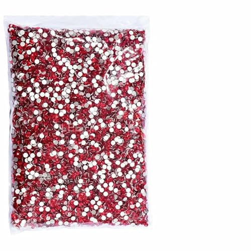 Strasssteine, 14400 Stück, Großhandel in Großpackungen, SS3–SS20, flache Rückseite, nicht Hotfix-Strasssteine, Glitzerkristall für Nägel, Helles Siam, SS6, 14400 Stück von QOVBD