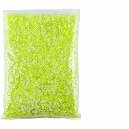 Strasssteine, 14400 Stück, Großhandel in Großpackungen, SS3–SS20, flache Rückseite, nicht Hotfix-Strasssteine, Glitzerkristall für Nägel, Neon Citrin, SS16, 14400 Stück von QOVBD