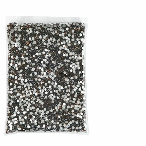 Strasssteine, 14400 Stück, Großhandel in Großpackungen, SS3–SS20, flache Rückseite, nicht Hotfix-Strasssteine, Glitzerkristall für Nägel, Rauchtopas, SS4, 14400 Stück von QOVBD