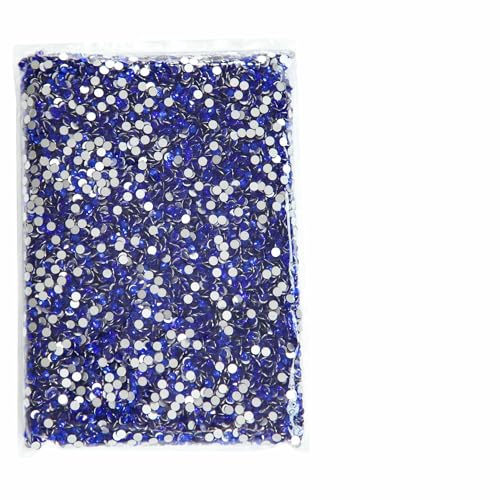 Strasssteine, 14400 Stück, Großhandel in Großpackungen, SS3–SS20, flache Rückseite, nicht Hotfix-Strasssteine, Glitzerkristall für Nägel, Saphir, SS20, 14400 Stück von QOVBD