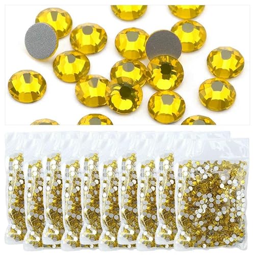 Strasssteine für Kleidung, DIY, flache Rückseite, Diamant-Nagel-Strasssteine, Dekorationen, Kristalle, AB, Glitzer, Gesichtskunst, Stein, Citrin, SS20 x 10 Beutel Strasssteine für Kleidung, DIY, flache Rückseite, Diamant-Nagel-Strasssteine, Dekorationen, Kristalle, AB, Glitzer, Gesichtskunst, Stein, Citrin, SS20 x 10 Beutel von QOVBD