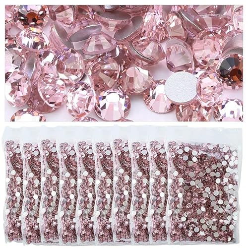 Strasssteine für Kleidung, DIY, flache Rückseite, Diamant-Nagel-Strasssteine, Dekorationen, Kristalle, AB, Glitzer, Gesichtskunst, Stein, Hellrosa, SS20 x 10 Beutel Strasssteine für Kleidung, DIY, flache Rückseite, Diamant-Nagel-Strasssteine, Dekorationen, Kristalle, AB, Glitzer, Gesichtskunst, Stein, Hellrosa, SS20 x 10 Beutel von QOVBD