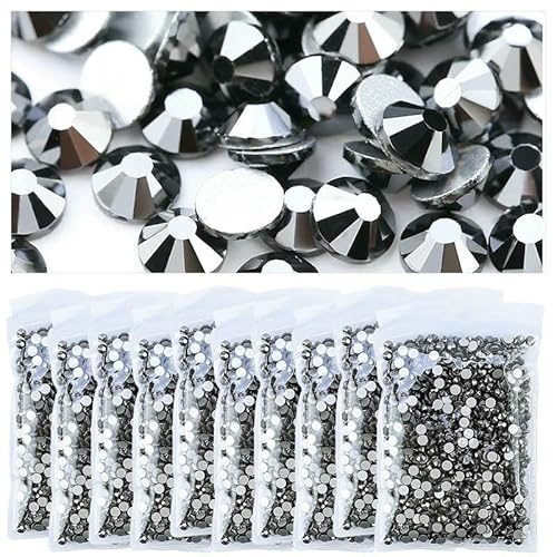 Strasssteine für Kleidung, DIY, flache Rückseite, Diamant-Nagel-Strasssteine, Dekorationen, Kristalle, AB, Glitzer, Gesichtskunst, Stein, Jet-Hämatit, SS12 x 10 Beute Strasssteine für Kleidung, DIY, flache Rückseite, Diamant-Nagel-Strasssteine, Dekorationen, Kristalle, AB, Glitzer, Gesichtskunst, Stein, Jet-Hämatit, SS12 x 10 Beute von QOVBD
