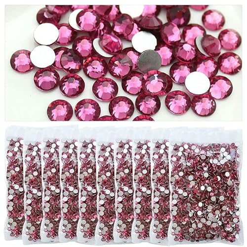 Strasssteine für Kleidung, DIY, flache Rückseite, Diamant-Nagel-Strasssteine, Dekorationen, Kristalle, AB, Glitzer, Gesichtskunst, Stein, Rose, SS20 x 10 Beutel Strasssteine für Kleidung, DIY, flache Rückseite, Diamant-Nagel-Strasssteine, Dekorationen, Kristalle, AB, Glitzer, Gesichtskunst, Stein, Rose, SS20 x 10 Beutel von QOVBD