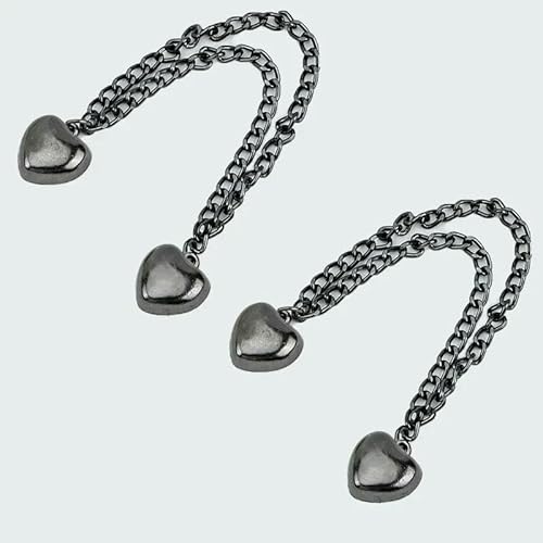 Stück Multifunktions-Magnet-Kleiderclip mit Kette, Metallknöpfe, Clip, Kleidung, Schal, Hosenbeine, Manschetten, Befestigungsmagnet, Schwarz 03 von QOVBD