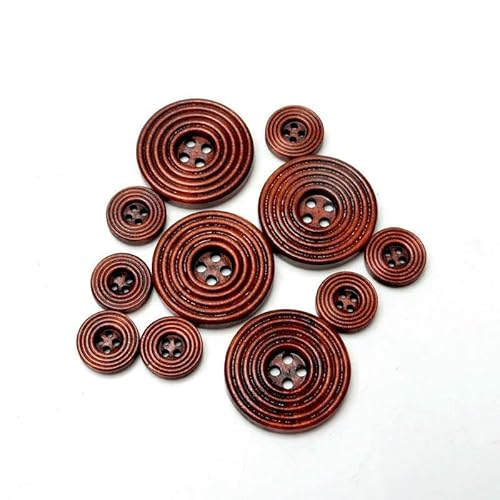 Vierlochknopf, DIY, dunkelbraun, Spiral-Holzknöpfe zum Nähen für handgefertigte Scrapbooking-Bastelarbeiten, 30 Stück, 15–30 mm, 30 mm Vierlochknopf, DIY, dunkelbraun, Spiral-Holzknöpfe zum Nähen für handgefertigte Scrapbooking-Bastelarbeiten, 30 Stück, 15–30 mm, 30 mm von QOVBD