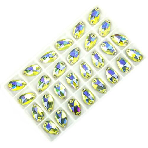 Wassertropfen-Nähkristall mit flachem Boden, Strassstein aus Glas zum Aufnähen auf Kleidung aus Stein, Schmuck – Citrin AB – 7 x 12 mm, 72 Stück Wassertropfen-Nähkristall mit flachem Boden, Strassstein aus Glas zum Aufnähen auf Kleidung aus Stein, Schmuck – Citrin AB – 7 x 12 mm, 72 Stück von QOVBD