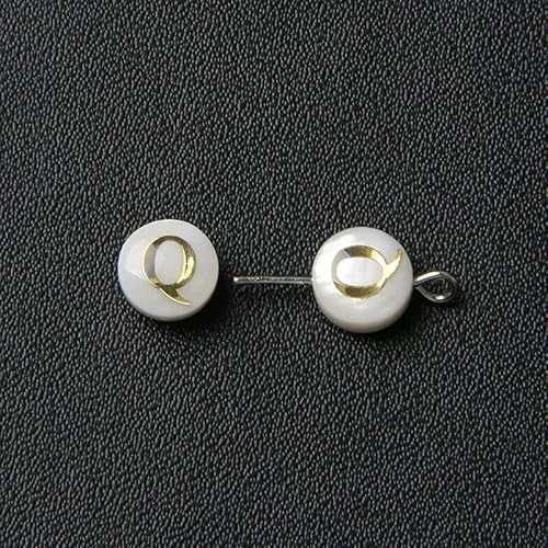 mm Perlmutt-Muschelperle, 26 Großbuchstaben, weiß, natürliche Perlmutt-Muschel, runde Perlen, Schmuckherstellung, Zubehör, DIY-Q-5 Stück mm Perlmutt-Muschelperle, 26 Großbuchstaben, weiß, natürliche Perlmutt-Muschel, runde Perlen, Schmuckherstellung, Zubehör, DIY-Q-5 Stück von QOVBD