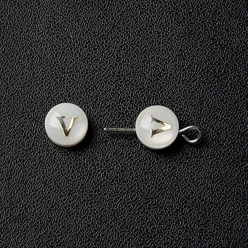 mm Perlmutt-Muschelperle, 26 Großbuchstaben, weiß, natürliche Perlmutt-Muschel, runde Perlen, Schmuckherstellung, Zubehör, DIY-V, 10 Stück mm Perlmutt-Muschelperle, 26 Großbuchstaben, weiß, natürliche Perlmutt-Muschel, runde Perlen, Schmuckherstellung, Zubehör, DIY-V, 10 Stück von QOVBD