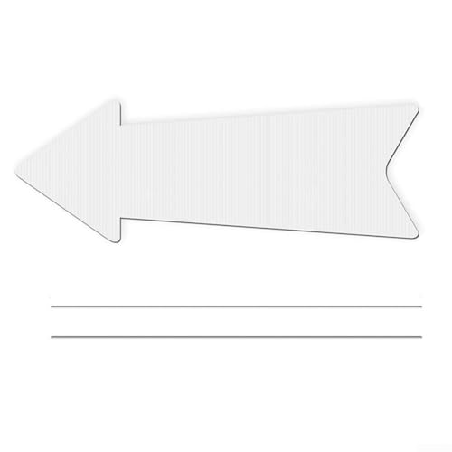 DIY Blanko-Hofschilder mit Heringen, 43,2 x 15,2 cm, Metall und Kunststoff, doppelseitig, wasserdicht, winddicht, für Garten, Party, Hochzeit, Outdoor-Dekoration (10) von QOXEZY