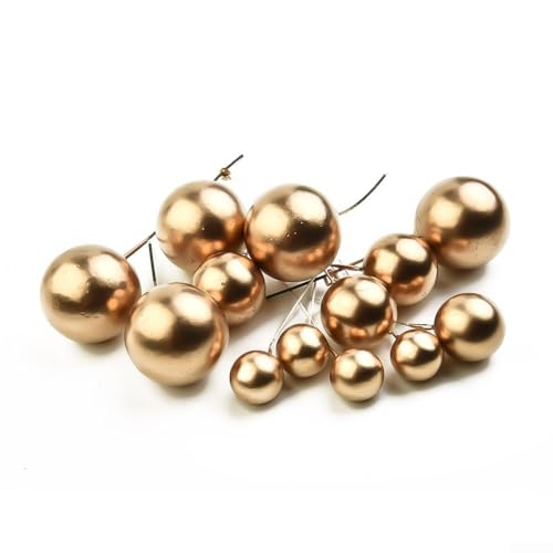 Set mit 20 Schaumstoffkugeln für Kuchendekoration, ideal für Geburtstage, Hochzeiten, Babypartys und besondere Anlässe (Gold) von QOXEZY