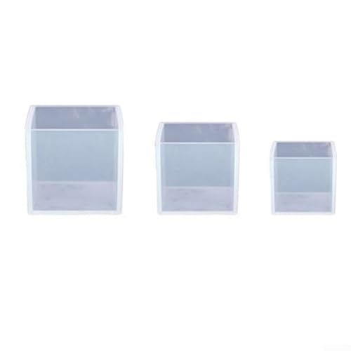 Silikon Set 3 Würfelformen Entwickelt für DIY Epoxidharz Kreationen von QOXEZY