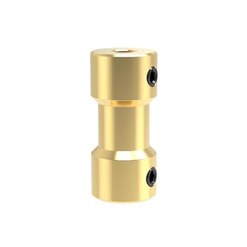 QPAJWAKS 2/2.3/3/3.17/4/5/6mm Messing Kupfer Antriebswellenanschluss Motorwellenkupplung Kupplungen Koppler mit Schraube for RC Boot/Auto/Roboter(3 to 5mm) von QPAJWAKS