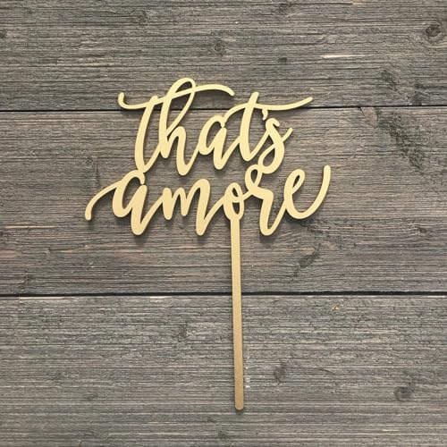 That's Amore Tortenaufsatz aus Holz, Brautparty, Tortenaufsatz für Hochzeit, Verlobung, Mottoparty, Junggesellenabschied That's Amore Tortenaufsatz aus Holz, Brautparty, Tortenaufsatz für Hochzeit, Verlobung, Mottoparty, Junggesellenabschied von QPARTYFIRE