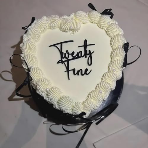 Twenty Fine Cake Topper – Happy 25th Birthday Cake Decor – Cheers to 25 Years Birthday Party Decorations, 20th Anniversary Party Supplies von QPARTYFIRE