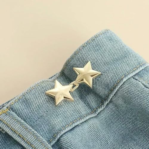 1 Paar Jeansknopf-Verstellbare Clips für Hosenröcke, Taillenspanner, Schnalle, Druckknopf, Hosenstift, einziehbarer Knopf, Gold, 1 Paar 1 Paar Jeansknopf-Verstellbare Clips für Hosenröcke, Taillenspanner, Schnalle, Druckknopf, Hosenstift, einziehbarer Knopf, Gold, 1 Paar von QPFNEI