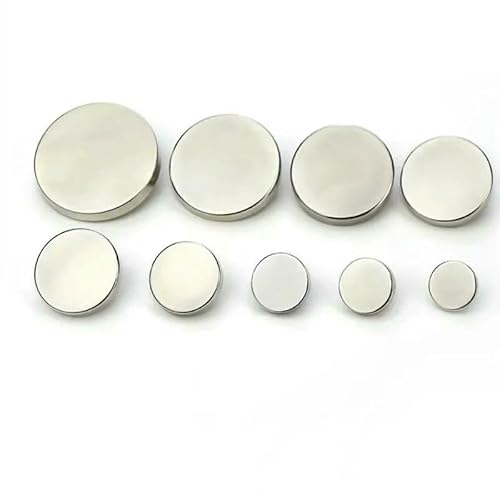 10/15/20/25 mm goldene Knöpfe für Kleidung, 20 mm Nähmaterial, Nähzubehör, Windbreaker-Jackenknopf, Damenhemdknöpfe, silberfarben, 25 mm, 10 Stück 10/15/20/25 mm goldene Knöpfe für Kleidung, 20 mm Nähmaterial, Nähzubehör, Windbreaker-Jackenknopf, Damenhemdknöpfe, silberfarben, 25 mm, 10 Stück von QPFNEI