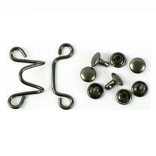 10/20 Sets 27 x 28/32 x 28 mm Metallnieten, gehäkelte Gürtelschnalle, Knopf zum Anpassen der Taille von Jeans, abnehmbare Haken, Hardware-Zubehör – GunBlack – 32 10/20 Sets 27 x 28/32 x 28 mm Metallnieten, gehäkelte Gürtelschnalle, Knopf zum Anpassen der Taille von Jeans, abnehmbare Haken, Hardware-Zubehör – GunBlack – 32 von QPFNEI