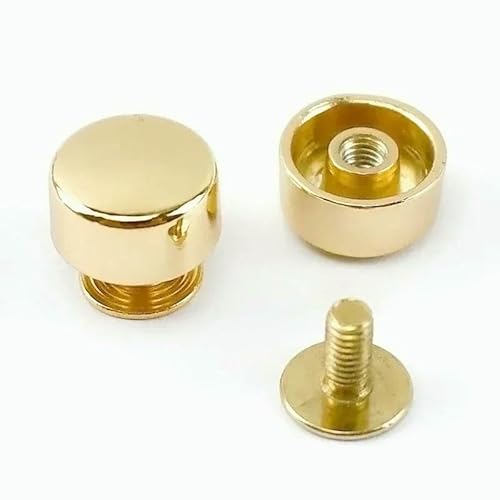 10–50 Stück runde Nieten, Nägel, Schrauben für Taschen, dekorative Nieten, Knöpfe, Nägel, Metallschnalle, Karabinerhaken, Leder, DIY-Hardware, Lederhandwerk, 10 mm, 50 Stück, von QPFNEI