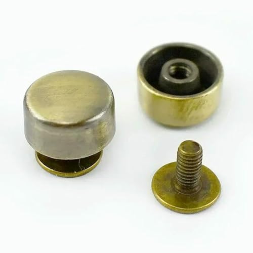 10–50 Stück runde Nietennägel, Schrauben für Taschen, dekorative Nieten, Knöpfe, Nägel, Metallschnalle, Karabinerhaken, Leder, DIY-Hardware, Lederhandwerk, 10 mm, 10 Stück, M 10–50 Stück runde Nietennägel, Schrauben für Taschen, dekorative Nieten, Knöpfe, Nägel, Metallschnalle, Karabinerhaken, Leder, DIY-Hardware, Lederhandwerk, 10 mm, 10 Stück, M von QPFNEI