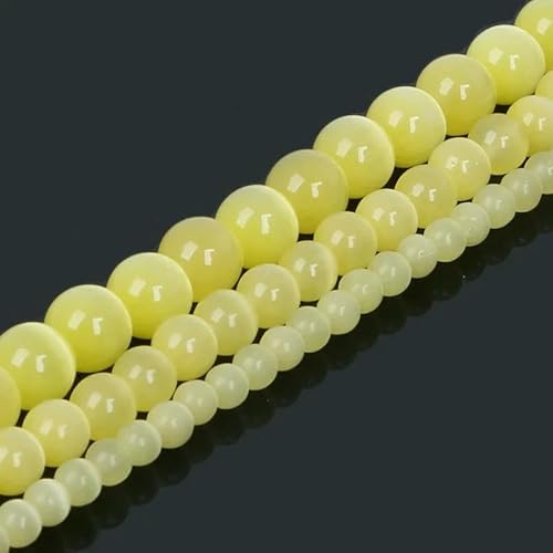 10–98 Stück 4 6 8 mm mehrfarbige Glas-Katzenaugenperlen, glatte, runde, lose Perlen zur Schmuckherstellung, Opalstein, DIY-Armband, Gelb, 6 mm, 10 Stück 10–98 Stück 4 6 8 mm mehrfarbige Glas-Katzenaugenperlen, glatte, runde, lose Perlen zur Schmuckherstellung, Opalstein, DIY-Armband, Gelb, 6 mm, 10 Stück von QPFNEI
