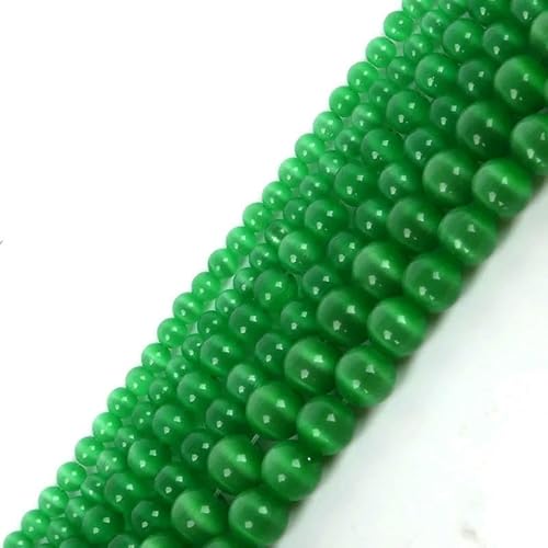 10–98 Stück 4 6 8 mm mehrfarbige Glas-Katzenaugenperlen, glatte, runde, lose Perlen zur Schmuckherstellung, Opalstein, DIY-Armband, Grün, 6 mm, 68 Stück 10–98 Stück 4 6 8 mm mehrfarbige Glas-Katzenaugenperlen, glatte, runde, lose Perlen zur Schmuckherstellung, Opalstein, DIY-Armband, Grün, 6 mm, 68 Stück von QPFNEI