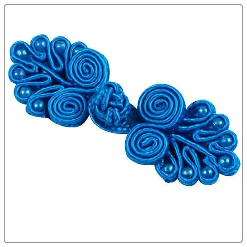 10 Paar chinesische handgefertigte Cheongsam-Knöpfe, Knotenverschluss, chinesische Knotenknöpfe, DIY-Handarbeit, Kleidung, dekoratives Zubehör, Seeblau, 6,5 cm 10 Paar chinesische handgefertigte Cheongsam-Knöpfe, Knotenverschluss, chinesische Knotenknöpfe, DIY-Handarbeit, Kleidung, dekoratives Zubehör, Seeblau, 6,5 cm von QPFNEI