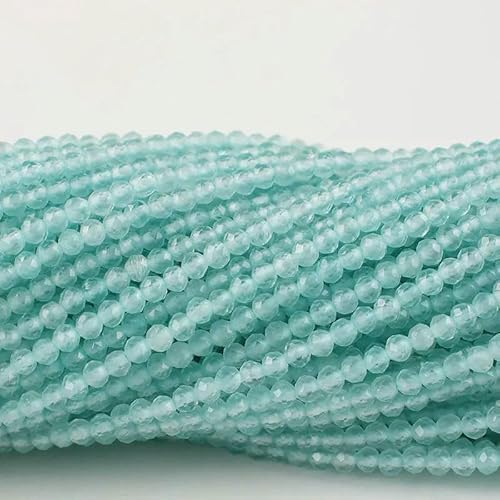 10 Stränge/Los Neue Katzenaugen-Kristallperlen, facettierte lose Glasperlen zur Schmuckherstellung, DIY-Armband, Halskette, Ohrringe, Aquablau, 2 mm (1750 Stück) von QPFNEI